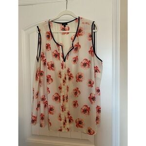 NWOT Talbots 24W Sleeveless Floral Top